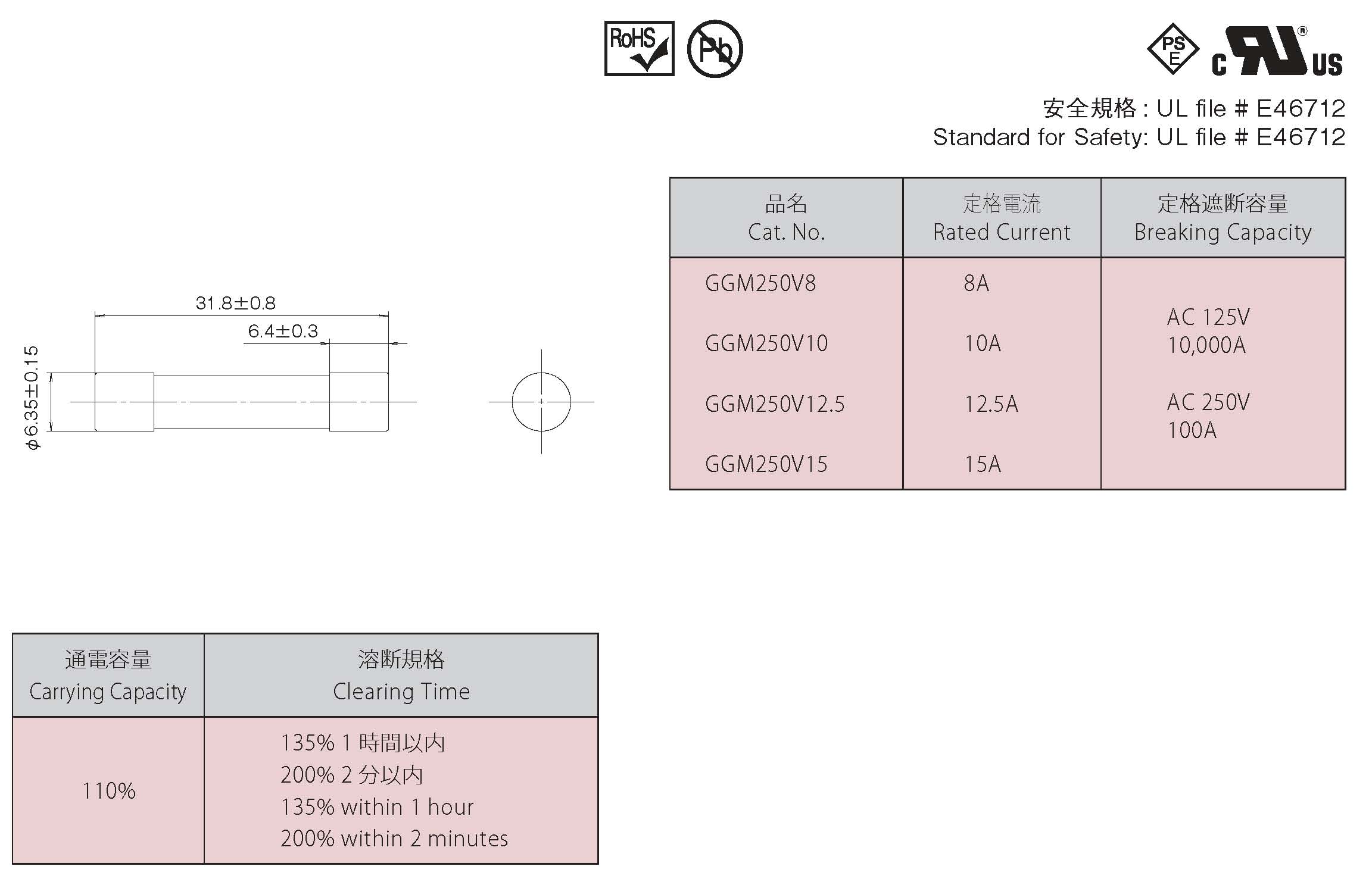 仕様表1